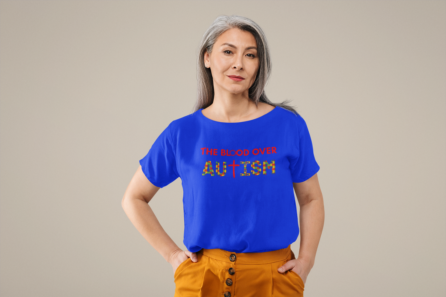 The Blood Over Autism Puzzle Piece T-Shirt