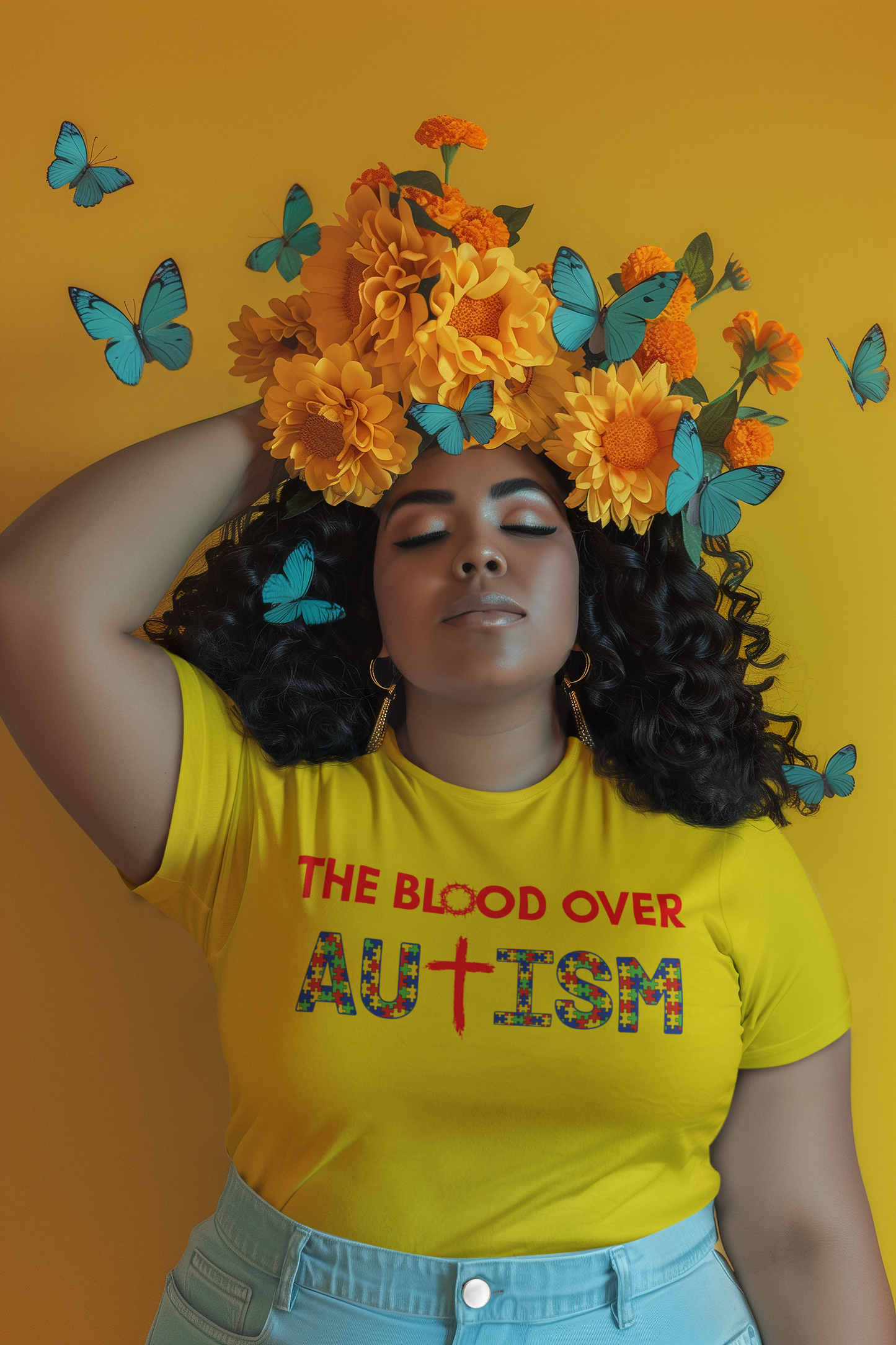 The Blood Over Autism Puzzle Piece T-Shirt