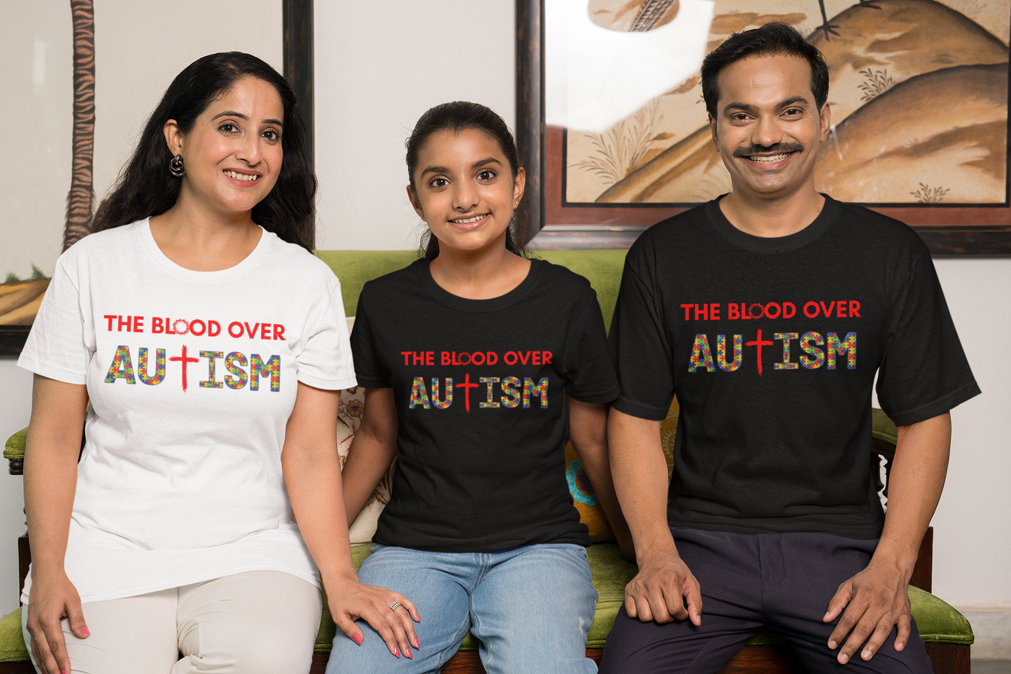 The Blood Over Autism Puzzle Piece T-Shirt